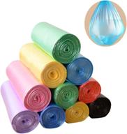 🗑️ 5 sets of fuqi trash bags, 15.75" to 17.72", for 2.4 gallon trash cans - ideal for parlor, living room, bathroom, and kitchen - incredible strength and vibrant colors логотип