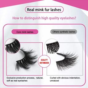img 1 attached to 18Mm SWINGINGHAIR Mink Lashes False Eyelashes 3D Siberian Natural Daily Type Full Strips Hand Made Fake Fluffy Real 1 Pair