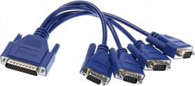 img 1 attached to Гальванически изолированная карта RS422/485 PCI с 4 портами и кабелем Quadplex (HD44M-DB9M-4) - Softio LF545KB