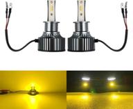 🔦 1797 led h3 yellow gold fog lights bulbs – 3000k color for cars trucks drl - pack of 2 логотип