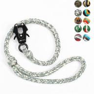 🐶 ultimate heavy duty paracord braided dog leash with frog clip - ideal for training and walking - available in 2ft and 4ft lengths логотип