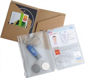 img 3 attached to Удобный чехол на молнии и держатель для карт, 2 упаковки для многоразовых записных книжек для путешествий - идеально подходит для карманного / паспортного размера - 5 X 3,5