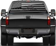 wildlavie rear window perforated sticker dont tread on me gadsden fit most pickup trucks suv cars - american flag graphic patriotic decoration vinyl decal size 58&#34 logo