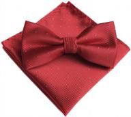 stylish polka dot bow tie and pocket square set for men's weddings and parties logo