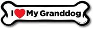 🐶 magnet me up granddog bone magnet decal - 2x7 inches, heavy duty automotive magnet for car truck suv (i love my granddog) логотип