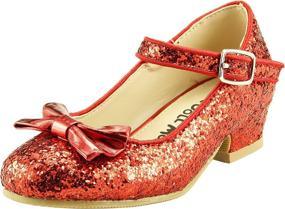 img 4 attached to 👠 Glam Up Your Little Girl's Style with Doll Maker Glitter Strap Pump TD173034C 2 Girls' Shoes: Comfortable Flats with a Sparkling Touch