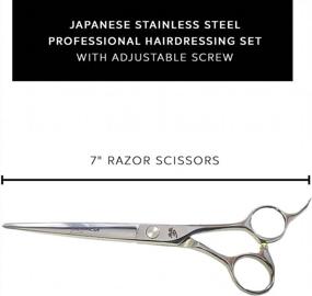 img 2 attached to Профессиональные ножницы для стрижки волос DreamCut 7 - японская хирургическая нержавеющая сталь 440C для личного и профессионального использования