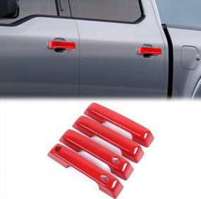 img 4 attached to Улучшите свой Ford F150 2021-2022 с помощью Voodonala 4Doors Автомобильная дверь Наружная ручка ручки Стильный красный - Внешние аксессуары (4 шт.)