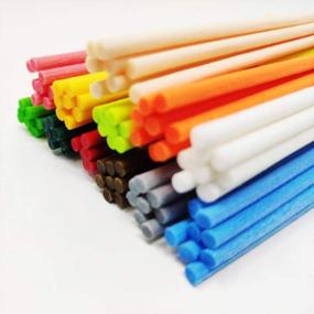 img 2 attached to Hossian 96-Piece Fiber Reed Diffuser Refill Sticks: Elevate Your Spa And Aromatherapy Experience With 12 Vivid Colours