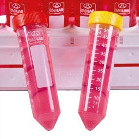 img 1 attached to ISOLAB USA - Pack Of 26 Tubes & A Foldable Rack. Color Coded Screw Caps, 50 Ml Centrifuge Tubes, Conical Bottom, Graduated Marks
