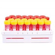 isolab usa - pack of 26 tubes & a foldable rack. color coded screw caps, 50 ml centrifuge tubes, conical bottom, graduated marks logo