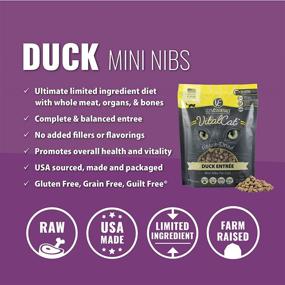 img 1 attached to 🐱 Vital Essentials Freeze-Dried Grain-Free Duck Mini Nibs Cat Food, 12 oz.