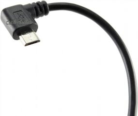 img 1 attached to CablesOnline 5-Pack 8-Inch USB 2.0 A-Type Male To Micro-B Left Angle Male Charge & Sync Cable, USB-1500L-5