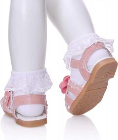 img 2 attached to Soft Leather Closed Toe Sandals For Toddler Girls, Perfect For Summer Princess Style