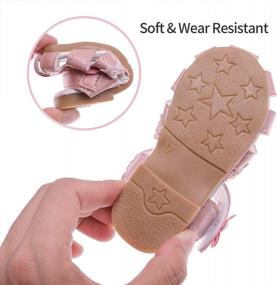 img 1 attached to Soft Leather Closed Toe Sandals For Toddler Girls, Perfect For Summer Princess Style
