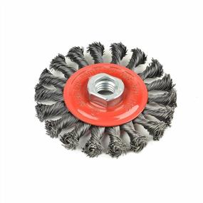 img 2 attached to 4 Inch Wire Wheel Brush, Twist Knotted 5/8-11UNC Thread Arbor Grinder Brush Aain®