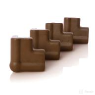 🛏️ dreambaby foam corner cushions, brown, set of 4 логотип