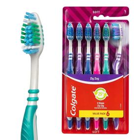 img 4 attached to Soft Bristle Colgate Zig Zag Toothbrush