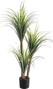 img 4 attached to Bring The Tropics Home: Stunning 3.5 Feet Artificial Yucca Tree With Lifelike Real Touch Technology And Nursery Pot