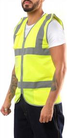 img 1 attached to Stay Safe And Visible With Kolossus Men'S High Visibility Safety Vest In Yellow And Orange