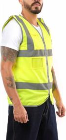 img 3 attached to Stay Safe And Visible With Kolossus Men'S High Visibility Safety Vest In Yellow And Orange