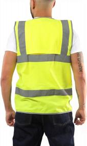 img 2 attached to Stay Safe And Visible With Kolossus Men'S High Visibility Safety Vest In Yellow And Orange