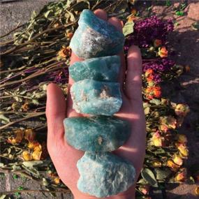 img 3 attached to Experience The Beauty And Power Of Simurg Raw A Grade Amazonite Stone For Crystal Healing And Lapidary - Perfect For Cabbing, Tumbling, Cutting, And Polishing