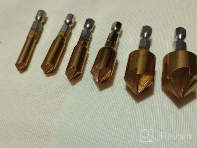 img 1 attached to Rocaris 32 Pack Woodworking Chamfer Drilling Tools, Including Countersink Drill Bits, L-Wrench, Wood Plug Cutter, Step Drill Bit, Center Punch, Cutting Twist Drill Bits review by Jeff Richmond