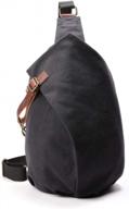men's xincada canvas sling messenger bag crossbody backpack small travel hiking daypack logo