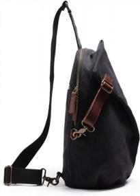 img 3 attached to Men'S XINCADA Canvas Sling Messenger Bag Crossbody Backpack Small Travel Hiking Daypack