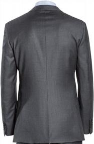 img 3 attached to HBDesign Mens 1 Piece 2 Button Peak Lapel Slim Trim Fit Grey Tuxedo - Торжественная одежда для любого случая