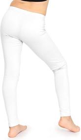 img 2 attached to 👧 Girls' Stretch Cotton Footless Leggings - Comfortable Clothing at Leggings