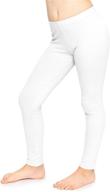 👧 girls' stretch cotton footless leggings - comfortable clothing at leggings logo