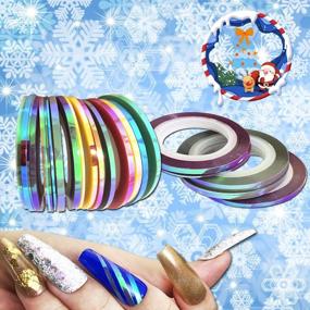 img 2 attached to Mermaid-Inspired Nail Art Striping Tape Set In Candy Colors – 18 Pieces For Creative Nail Design
