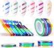 mermaid-inspired nail art striping tape set in candy colors – 18 pieces for creative nail design logo