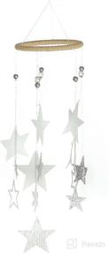 img 2 attached to Roser Life Hanging Mobile Art - Sky Mobile for Baby Nursery, Handmade Gray Star Decorations - Pack of 1