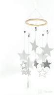 roser life hanging mobile art - sky mobile for baby nursery, handmade gray star decorations - pack of 1 логотип