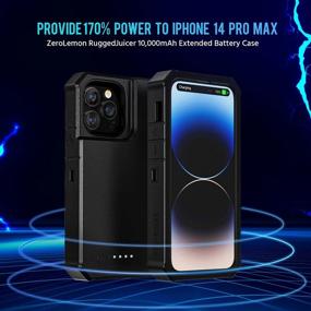 img 3 attached to ZEROLEMON Battery Case For IPhone 14 Pro Max, 10000MAh Wireless Charging Supported, RuggedJuicer Portable Extended Battery Charger Cover With Rugged Case For IPhone 14 Pro Max 2022