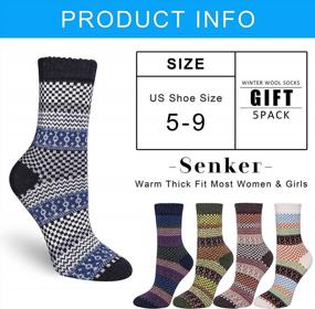 img 3 attached to Get Cozy This Winter With 5 Pack Women'S Wool Socks - Perfect Gifts For Her!
