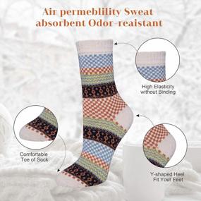 img 2 attached to Get Cozy This Winter With 5 Pack Women'S Wool Socks - Perfect Gifts For Her!