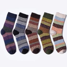 img 1 attached to Get Cozy This Winter With 5 Pack Women'S Wool Socks - Perfect Gifts For Her!