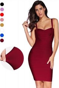img 1 attached to Meilun Celebrity Bandage Bodycon Dress With Straps For Women'S Party And Pencil Wear