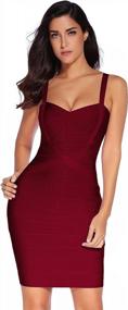 img 4 attached to Meilun Celebrity Bandage Bodycon Dress With Straps For Women'S Party And Pencil Wear