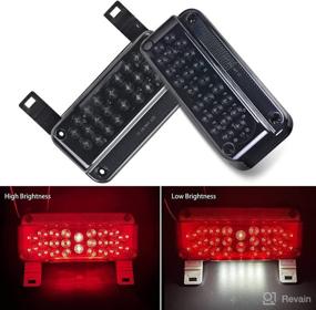 img 3 attached to 🚦 LIMICAR RV LED Tail Lights - 53 Red LED Camper Tail Lights, Black Base with Smoked Cover Reflex Lens - Stop Turn Brake Tail Lights/License Plate Light for Camper Trailer Tail Lights - Enhanced SEO