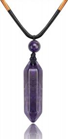 img 4 attached to Experience Divine Energy With BUUFAN'S Handmade Amethyst Healing Crystal Necklace