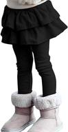 👧 plustrong toddler stretchy leggings: stylish ruffle girls' clothing via comfortable leggings logo