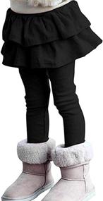 img 1 attached to 👧 Plustrong Toddler Stretchy Leggings: Stylish Ruffle Girls' Clothing via Comfortable Leggings