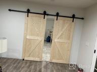 img 1 attached to SmartStandard 28In X 84In Sliding Barn Wood Door Pre-Drilled Ready To Assemble DIY Unfinished Solid Spruce Wood Panelled Slab Interior Single K-Frame (Fit 4FT-5FT Rail) review by Rahman Lassiter