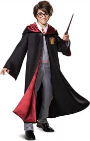 img 4 attached to Official Wizarding World Kids Prestige Hooded Robe And Jumpsuit - Harry Potter Premium Costume, Child Size