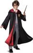 official wizarding world kids prestige hooded robe and jumpsuit - harry potter premium costume, child size logo